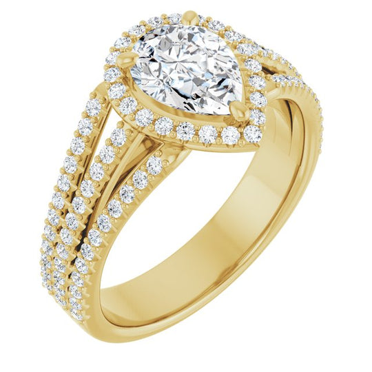 Pear Engagement Ring Mounting