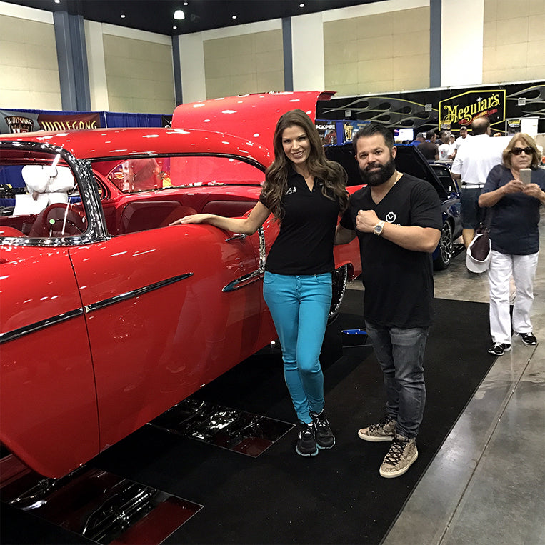 AJ Janic of Velocity's Competition Ready poses with Carlos Marcelin