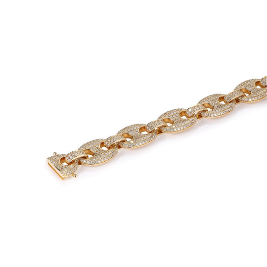 10mm Iced Out Gucci Link Bracelet