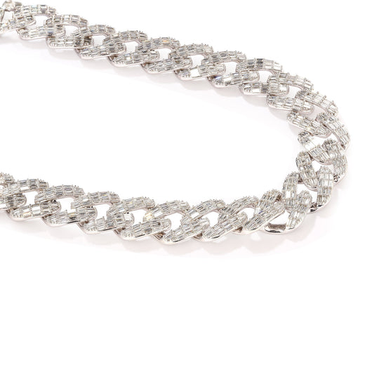 Baguette Diamond Cuban Necklace
