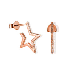 Diamond Half-Star Earrings
