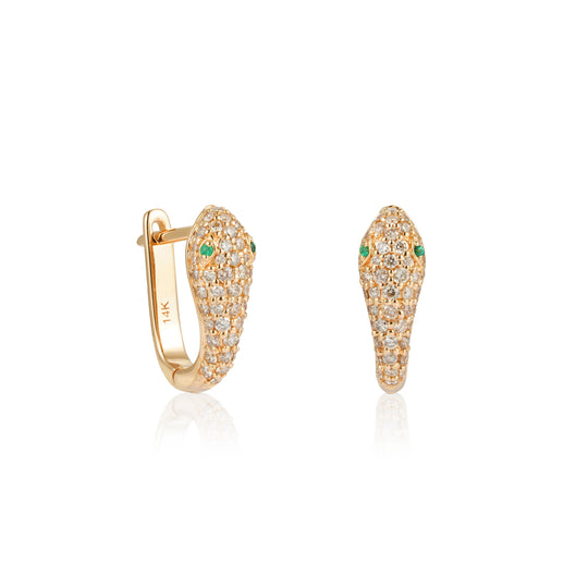 Diamond Serpent Earrings