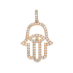 Halo Humsa Diamond Pendant