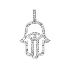 Halo Humsa Diamond Pendant