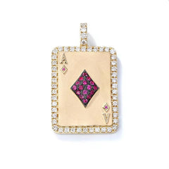 Ace of Bling Card Pendant