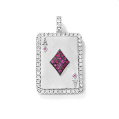 Ace of Bling Card Pendant