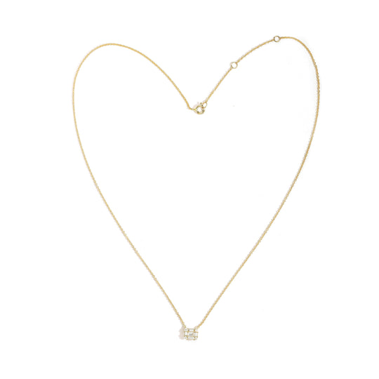 Baguette Heart Diamond Pendant