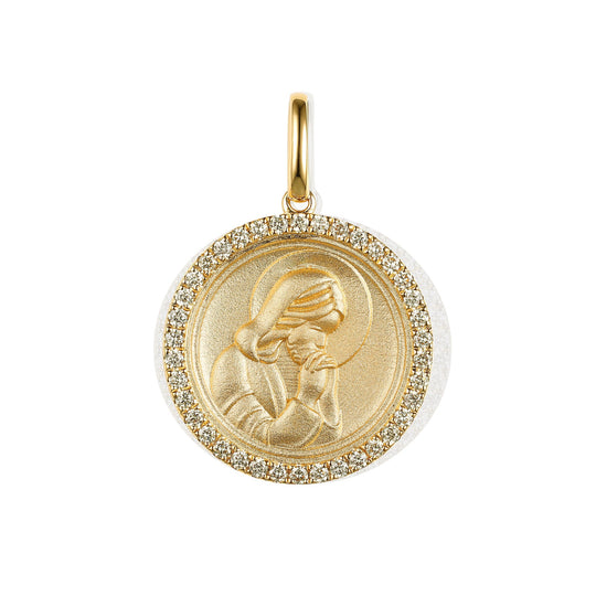Praying Jesus Diamond Pendant