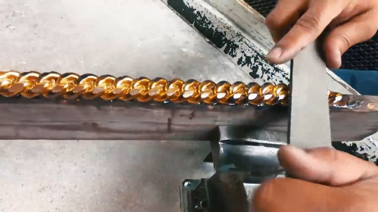 filing down cuban chain