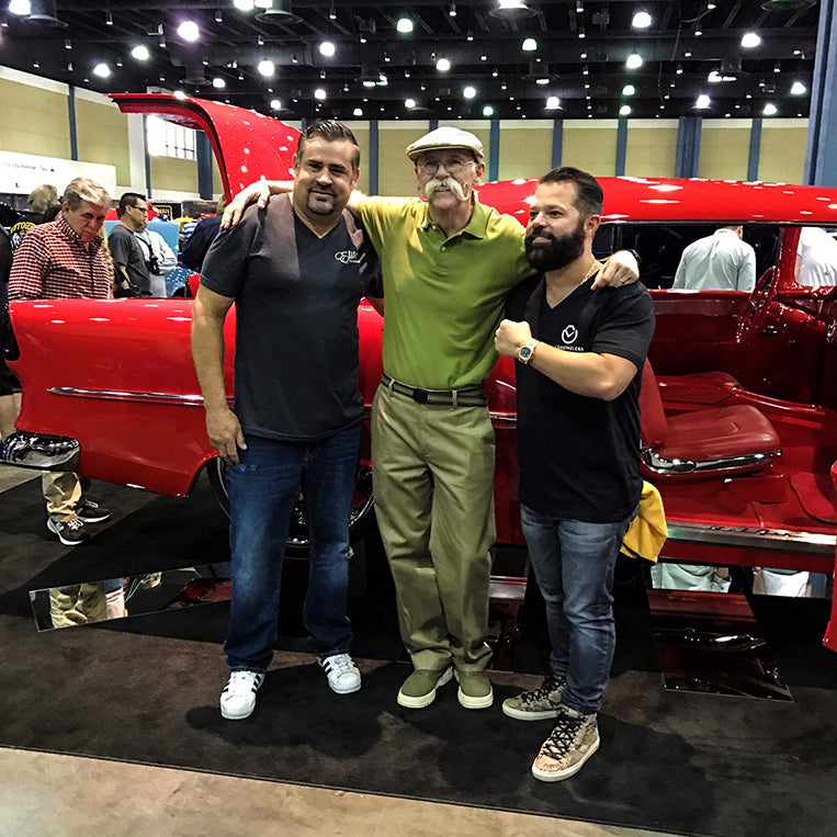Host of My Classic Car, Dennis Gage, with Builder Ivan Barcelo and Carlos Marcelin