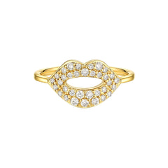 Kissing Lips Diamond Ring