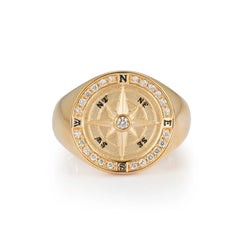 Navigator Diamond Signet Ring