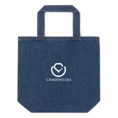 Organic denim tote bag