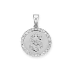 Diamond Dollar Coin Pendant