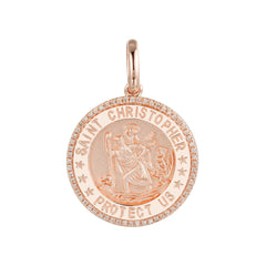 Saint Christopher's Protection Diamond Pendant
