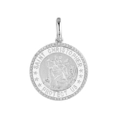 Saint Christopher's Protection Diamond Pendant