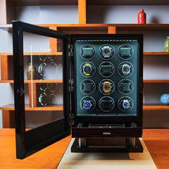 Billstone Enigma 12 Ebony Fingerprint Vertical - Watch Winder